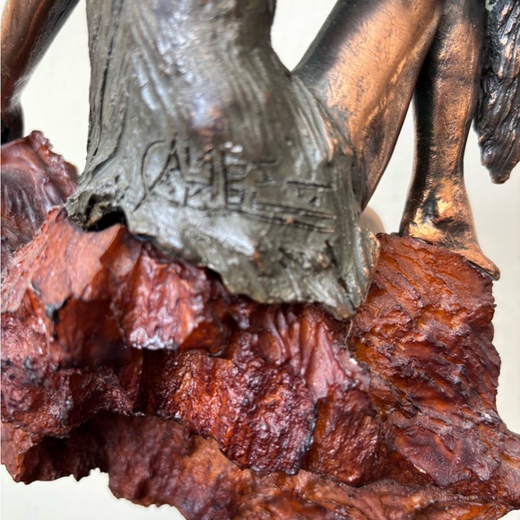 Vintage Carol Camps Artistic Bronze / Raising Sculpture - Picture 10 of 11